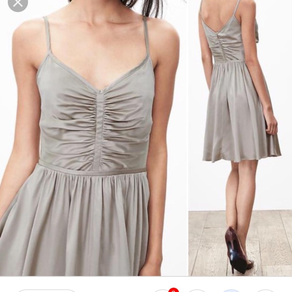 Banana Republic blue silk party dress